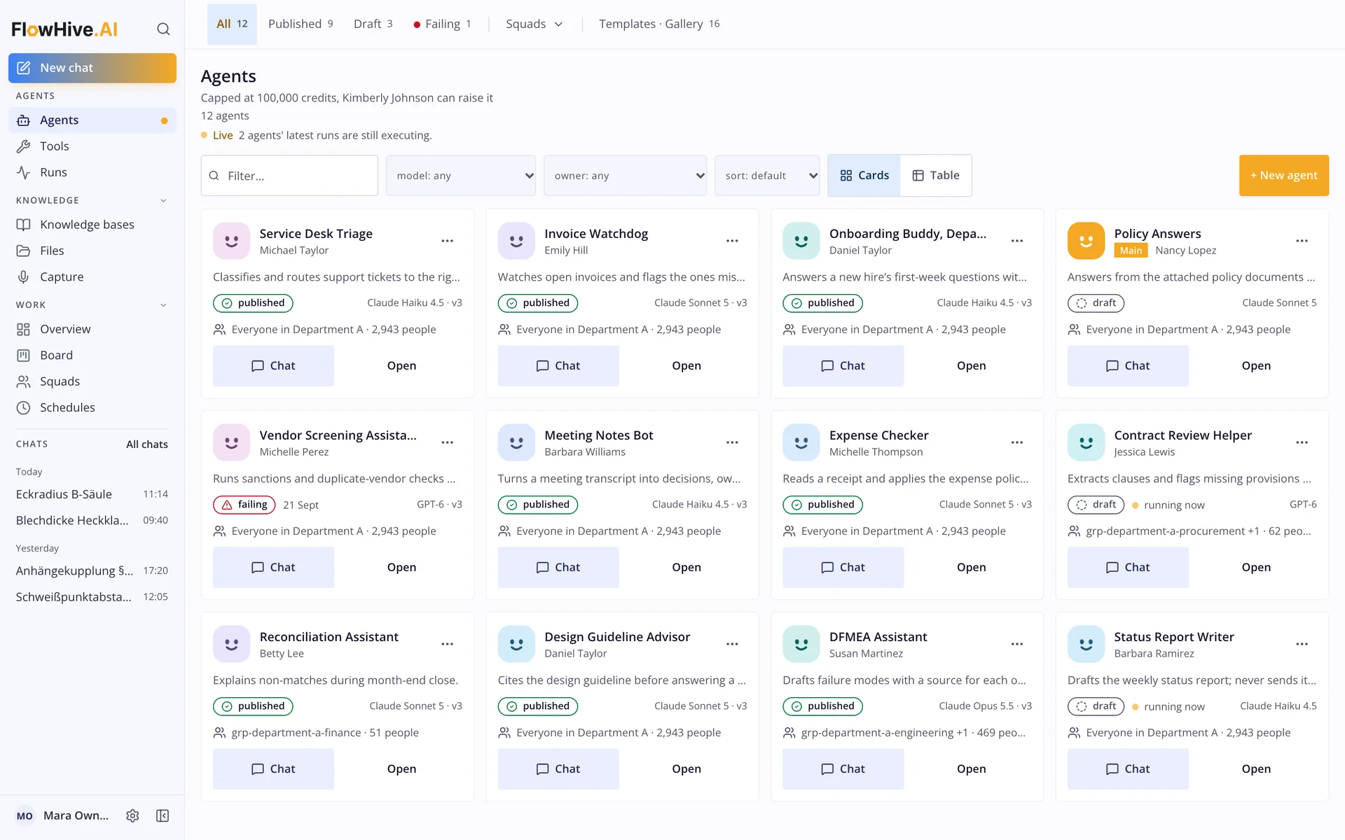 FlowHive.ai Plateforme d'agents IA